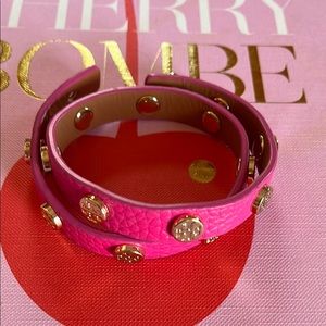 Tory Burch Pink and Gold Starburst Bracelet